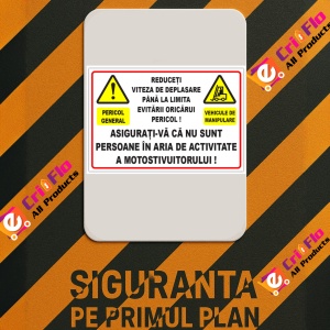 Indicator Semn pentru reducerea vitezei pentru stivuitoare, Sticker autocolant - Img 3
