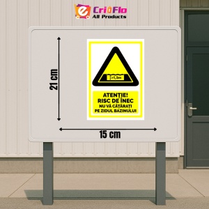 Indicator Semn pentru risc de inec, Sticker autocolant - Img 2