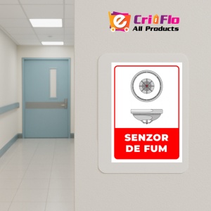 Indicator Semn pentru senzor de fum, Sticker autocolant - Img 5