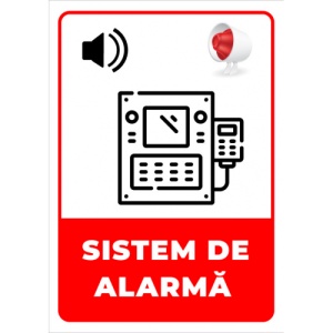 Indicator Semn pentru sistem de alarma, Sticker autocolant