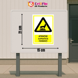 Indicator Semn pentru substante fierbinti, Sticker autocolant - Img 2
