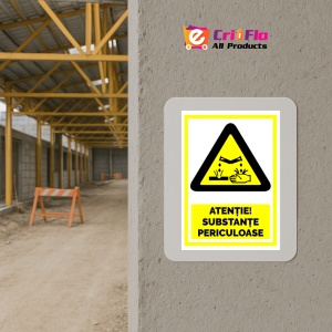 Indicator Semn pentru substante periculoase, Sticker autocolant - Img 5
