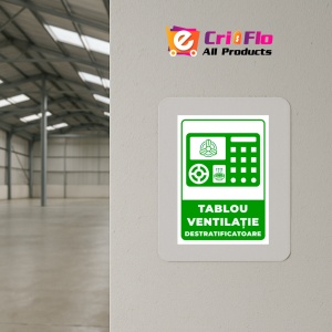 Indicator Semn pentru tablou ventilatie, Sticker autocolant - Img 4