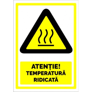 Indicator Semn pentru temperatura ridicata, Sticker autocolant