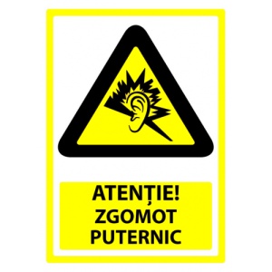 Indicator Semn pentru zgomot puternic, Sticker autocolant