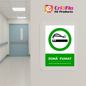 Indicator Semn pentru zona fumat folositi aceasta zona daca doriti sa fumati, Sticker autocolant - Img 5