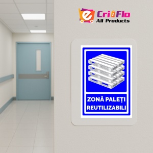 Indicator Semn pentru zona paleti, Sticker autocolant - Img 5