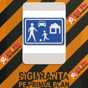 Indicator Semn pentru zona rezidentiala, Sticker autocolant - Img 3