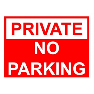 Indicator Semn private parking, Sticker autocolant