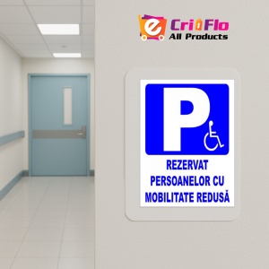Indicator Semn rezervat persoanelor cu mobilitate redusa, Sticker autocolant - Img 5