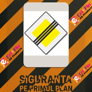 Indicator Semn rutier sfarsit de prioritate, Sticker autocolant - Img 3