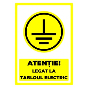 Indicator Semn tablou sub tensiune, Sticker autocolant