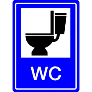 Indicator Semn wc v1, Sticker autocolant