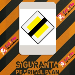 Indicator Sfarsitul drumului cu prioritate, Sticker autocolant - Img 3