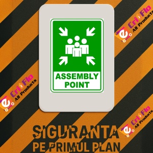 Indicator Sign assembly point, Sticker autocolant - Img 3
