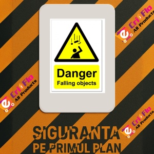 Indicator Sign danger falling objects, Sticker autocolant - Img 3