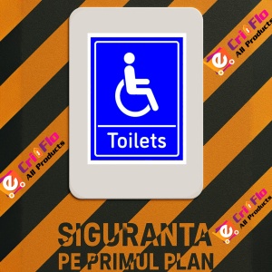Indicator Sign disabled Toilets, Sticker autocolant - Img 3