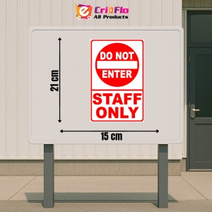 Indicator Sign do not enter staff only, Sticker autocolant