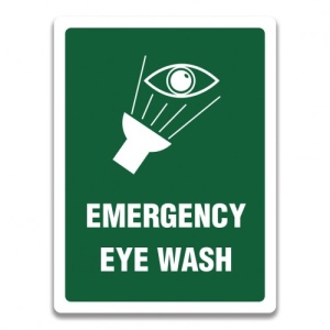 Indicator SIGN EMERGENCY EYE WASH, Sticker autocolant