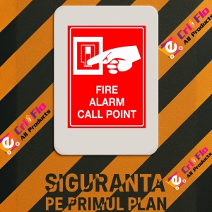 Indicator Sign fire alarm call point, Sticker autocolant - Img 3