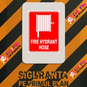 Indicator Sign fire hydrant hose, Sticker autocolant - Img 3