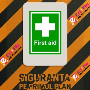 Indicator Sign first aid, Sticker autocolant - Img 3