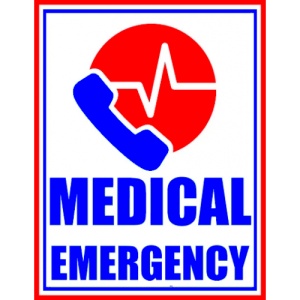 Indicator Sign medical emergency, Sticker autocolant
