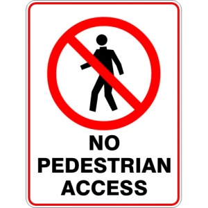 Indicator Sign no pedestrian access, Sticker autocolant