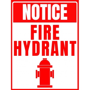 Indicator Sign notice fire hydrant, Sticker autocolant