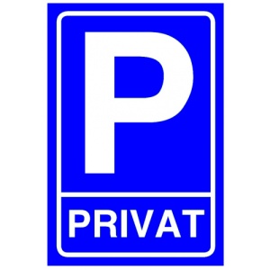 Indicator Sign privat PARKING, Sticker autocolant