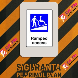 Indicator Sign ramped access, Sticker autocolant - Img 3