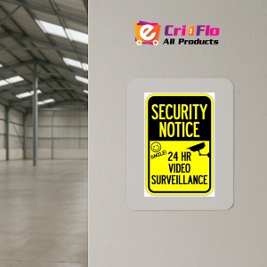 Indicator Sign security notice 24hr video surveillance, Sticker autocolant - Img 3