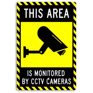 Indicator Sign this area is monitored by cctv cameras, Sticker autocolant