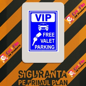 Indicator Sign vip free valet parking, Sticker autocolant - Img 3