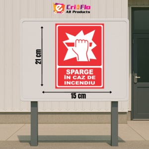 Indicator Sparge in caz de incendiu, Sticker autocolant - Img 2
