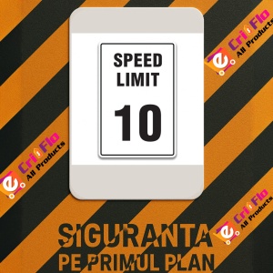 Indicator Speed Limit 5 MPH Sign, Sticker autocolant - Img 3