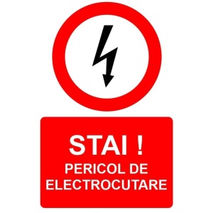 Indicator Stai pericol de electrocutare indicator de interzicere, Sticker autocolant