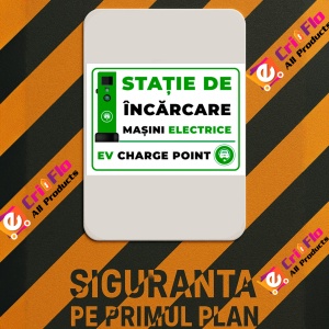 Indicator Statie de incarcare masini electrice, Sticker autocolant - Img 3