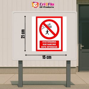 Indicator Stationarea sub sarcina este interzisa, Sticker autocolant - Img 2