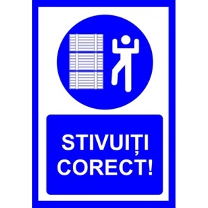 Indicator Stivuiti corect, Sticker autocolant