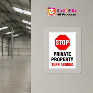 Indicator Stop private property turn around, Sticker autocolant - Img 4