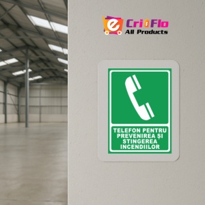 Indicator Telefon pentru prevenirea si stingerea incendiilor, Sticker autocolant - Img 4
