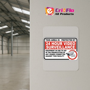 Indicator This Area Is Protected By 24 Hour Video Sign, Sticker autocolant - Img 4