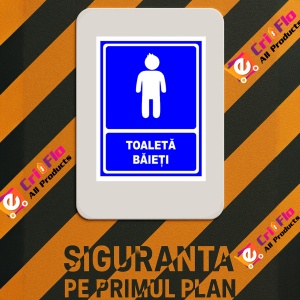 Indicator Toaleta baieti, Sticker autocolant - Img 3