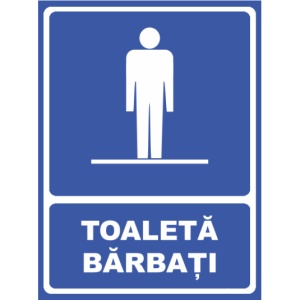 Indicator Toaleta Barbati (2), Sticker autocolant