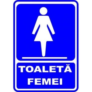 Indicator Toaleta femei, Sticker autocolant