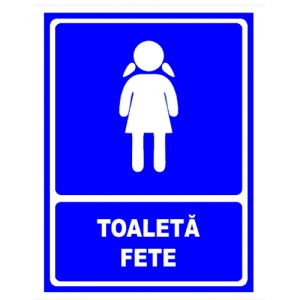 Indicator Toaleta fete, Sticker autocolant