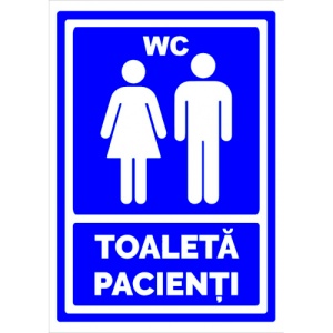 Indicator Toaleta pacienti, Sticker autocolant