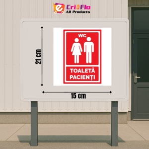 Indicator Toaleta pentru pacienti, Sticker autocolant - Img 2