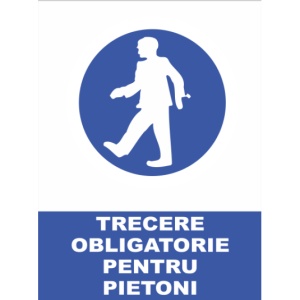 Indicator Trecere obligatorie pentru pietoni, Sticker autocolant